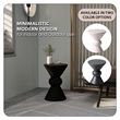 LeisureMod Fiberstone Side Table Round Accent End Table Echo Series in Dark Gray