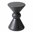 LeisureMod Fiberstone Side Table Round Accent End Table Echo Series in Dark Gray