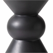 LeisureMod Fiberstone Side Table Round Accent End Table Echo Series in Dark Gray