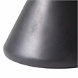 LeisureMod Fiberstone Side Table Round Accent End Table Echo Series in Dark Gray