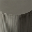 LeisureMod Fiberstone Side Table Round Accent End Table Eden Series in Gray