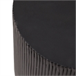 LeisureMod Fiberstone Side Table Round Accent End Table Eden Series in Black
