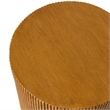 LeisureMod Fiberstone Side Table Round Accent End Table Eden Series in Brown