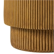 LeisureMod Fiberstone Side Table Round Accent End Table Eden Series in Brown