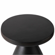 LeisureMod Fiberstone Side Table Round End Table Dune Series in Black