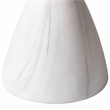 LeisureMod Fiberstone Side Table Round End Table Dune Series in Marble White