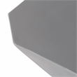 LeisureMod Fiberstone Side Table Hourglass Design Azure Series in Gray