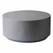LeisureMod Side Table in Fiberstone Round End Table Terra Series in Gray