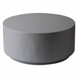 LeisureMod Side Table in Fiberstone Round End Table Terra Series in Gray