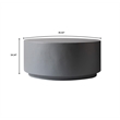 LeisureMod Side Table in Fiberstone Round End Table Terra Series in Gray