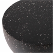 LeisureMod Round Side Table in Fiberstone End Table Sage Series in Black