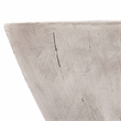 LeisureMod Fiberstone Side Table Square End Table Glint Series in Marble White