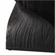 LeisureMod Fiberstone Side Table Square Accent End Table Onyx Series in Black