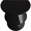 LeisureMod Round Side Table in ABS Plastic Double-Hourglass Design in Black