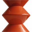 LeisureMod Round Side Table in ABS Plastic Double-Hourglass Design in Brown