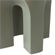 LeisureMod Round Fiberstone Side Table Arched Base Crus Series in Gray