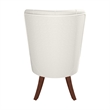 Velvet Dining Chair Diamond-Tufted Side Chair in Rubberwood in Beige