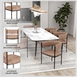 Dining Chair in Velvet with Open-Back and Powder Coated Iron Legs in Light Brown