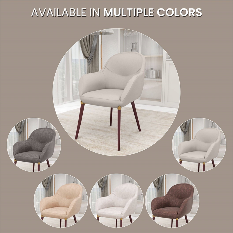 Elias Dining Chair Upholstered in Velvet and Powder Coated Legs in Light Gray