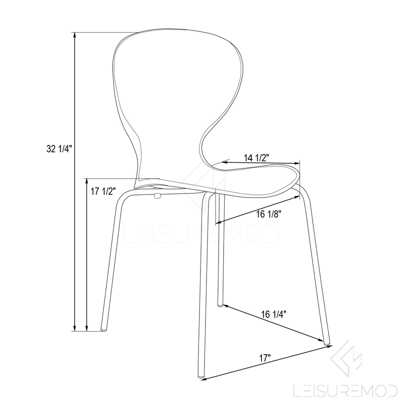 Transparent Plastic Side Chair with Black Metal Base in Black