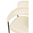 Velvet Dining Chair with Powder-Coated Stainless Steel Legs in Beige