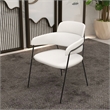 Polyester Dining Chair with Powder-Coated Stainless Steel Legs in White