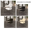 Polyester Dining Chair with Powder-Coated Stainless Steel Legs in White
