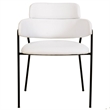 Polyester Dining Chair with Powder-Coated Stainless Steel Legs in White