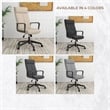 LeisureMod High-Back Leather Office Chair with Adjustable Height in Tan