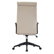 LeisureMod High-Back Leather Office Chair with Adjustable Height in Tan