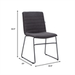 LeisureMod Office Chair in Leather/Polyester with Stainless Steel Base in Brown