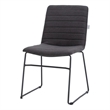 LeisureMod Office Chair in Leather/Polyester with Stainless Steel Base in Brown