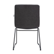LeisureMod Office Chair in Leather/Polyester with Stainless Steel Base in Brown