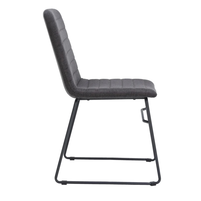 LeisureMod Office Chair in Leather/Polyester with Stainless Steel Base in Brown