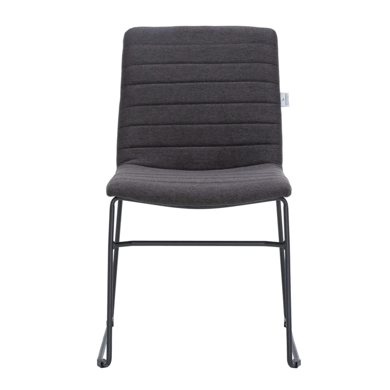 LeisureMod Office Chair in Leather/Polyester with Stainless Steel Base in Brown