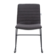 LeisureMod Office Chair in Leather/Polyester with Stainless Steel Base in Brown