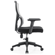 Mid-Back Fabric Office Chair with Adjustable Height Swivel Tilt in Gray