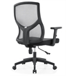 Mid-Back Fabric Office Chair with Adjustable Height Swivel Tilt in Gray