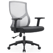Mid-Back Fabric Office Chair with Adjustable Height Swivel Tilt in Light Gray
