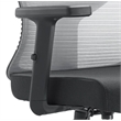 Mid-Back Fabric Office Chair with Adjustable Height Swivel Tilt in Light Gray