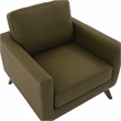 Chester Modern Faux Leather Accent Arm Chair in Green Leather