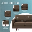 LeisureMod Chester Modern Faux Leather Loveseat in Taupe Leather