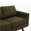 LeisureMod Chester Modern Faux Leather Sofa in Green Leather