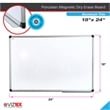 Viztex Porcelain Magnetic Dry Erase Board with Aluminium Frame Size 24 x 18
