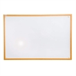 Viztex Lacquered Steel Magnetic Dry Erase Board Oak Effect Surround Size 24 x 18