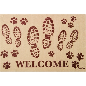 Doortex Indoor Entrance MatWelcome Mat with Boot print Design Size 24&quot x 39&quot