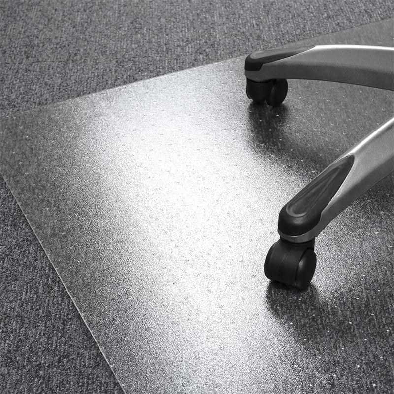 Floortex Polycarbonate Rect XXL Chair Mat for Carpets Clear Size 60 x 79 inch