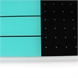 Viztex Glacier Magnetic Glass Dry Erase Board Light Teal Jet Black 14x14 inch