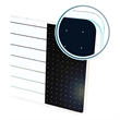Viztex Glacier Magnetic Glass Dry Erase Board Polar White Jet Black 14x14 inch