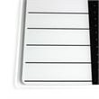 Viztex Glacier Magnetic Glass Dry Erase Board Polar White Jet Black 14x14 inch